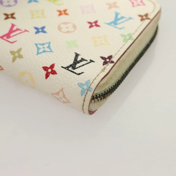 LOUIS VUITTON Monogram Multicolor Zippy Coin Purse White M93741 LV Auth BA3531 - Picture 9 of 16